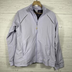 Adidas lightweight jacket women’s size large purple zipper vented athletic